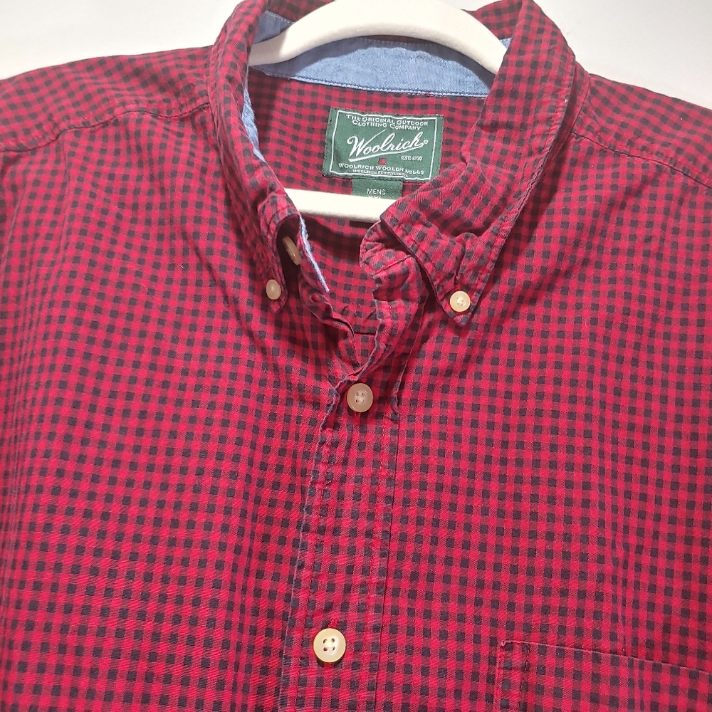 Woolrich Checked Pattern Button Down Shirt Red/ B… - image 4